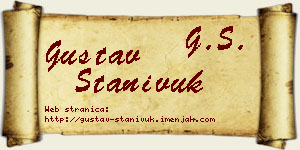 Gustav Stanivuk vizit kartica